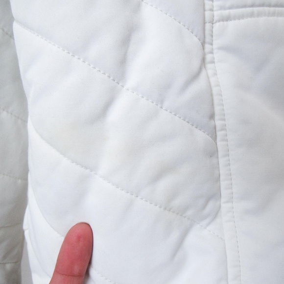 RARE VINTAGE Harley Davidson Quilted Jacket in White Ribbon Corset Detail Y2K-L - Picture 7 of 8